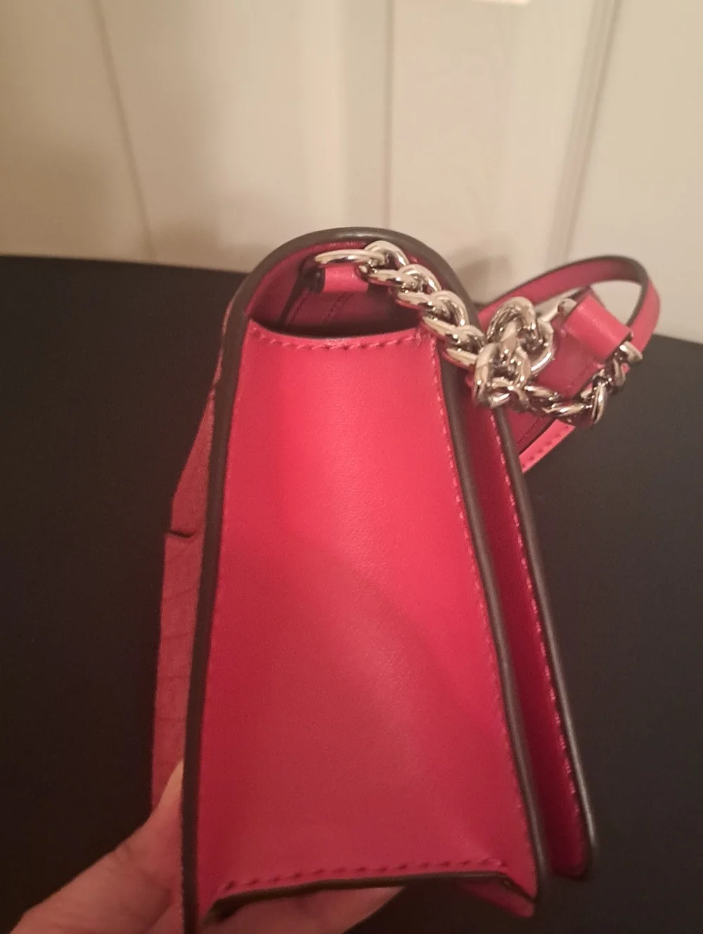Michael Kors Dark Rasberry Med Signature MK Crossbody Shoulder Bag NWT
